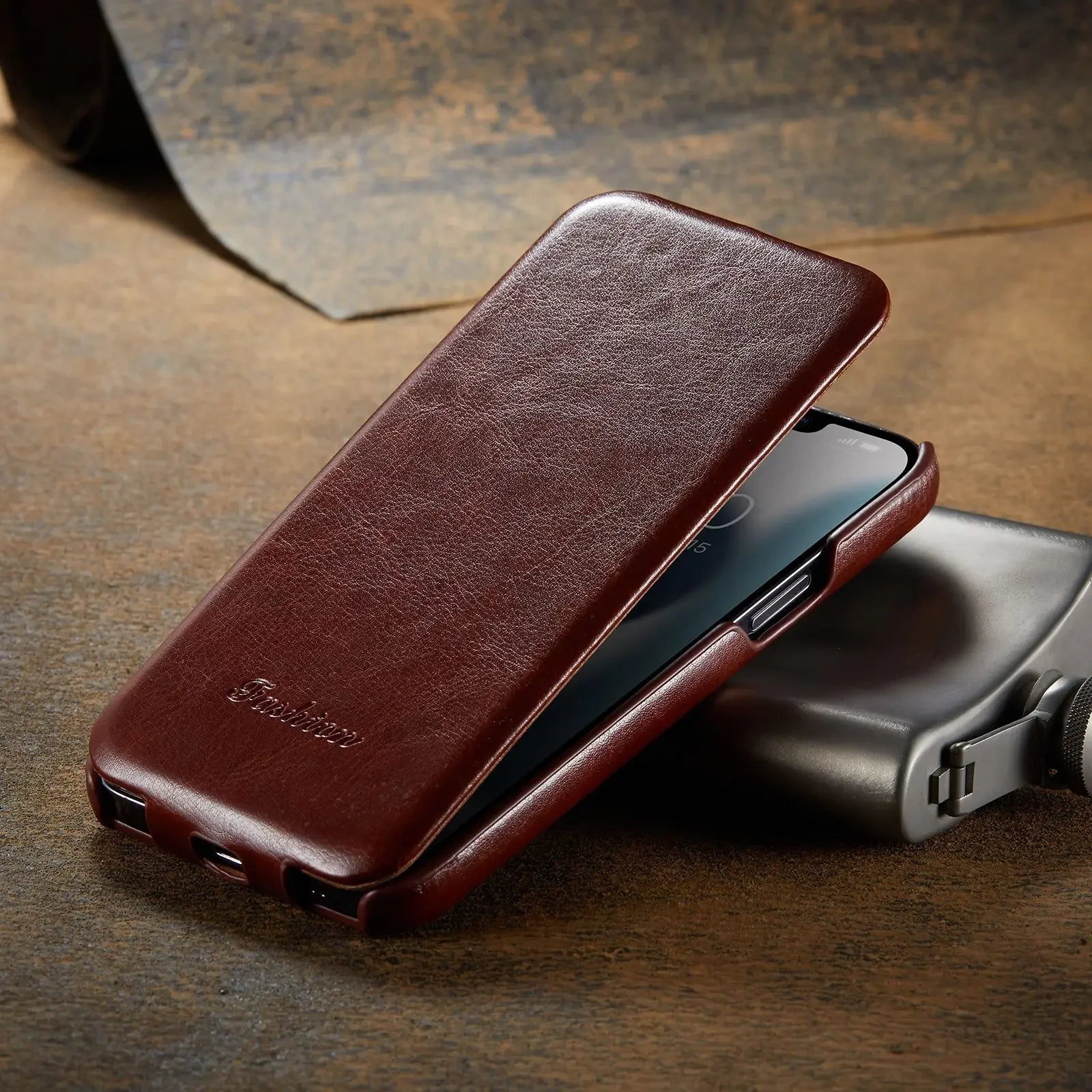 Business Leather Flip Cases For Iphone SE 7 8 13 12 11 14 15 Pro Vertical Classic Holder Phone Cover For Iphone 15Pro XS Max XR by Quickfindgoods