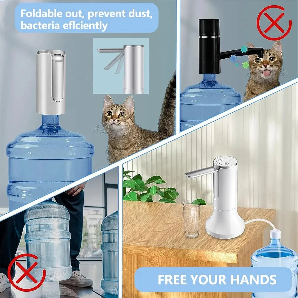 New Arrival Home Gadgets Smart Home Gadgets Electric Water Pump Folding Automatic Drinking Water Bottle Dispenser by Quickfindgoods