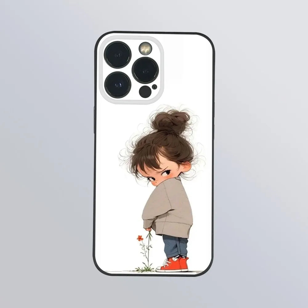 Cute Angry Little Girl Phone Case For iPhone 16 15 14 13 Pro Max Plus Mini Frosted Soft Shell Funda Shockproof Cases by Quickfindgoods