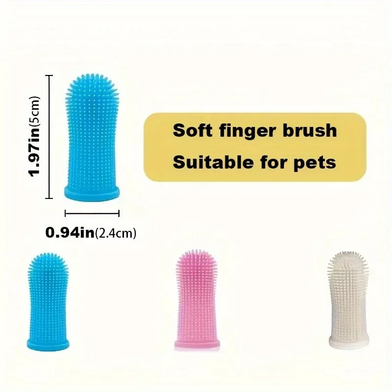 3/1pcs pet finger toothbrush Pet Products cat toothbrush for dog products teeth cleaning for small dogs cats clean teeth Puppy by Quickfindgoods