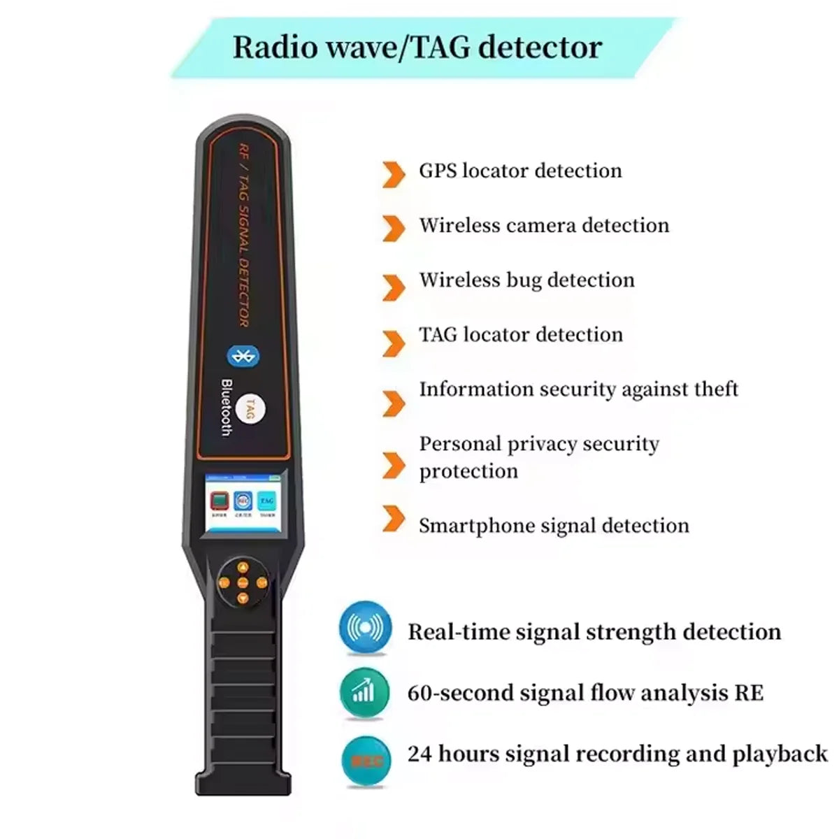 anti spy gadgets DS828 Portable Detector, Track GPS/Wireless Camera/Mobile Signal, Protect Privacy Anywhere by Quickfindgoods