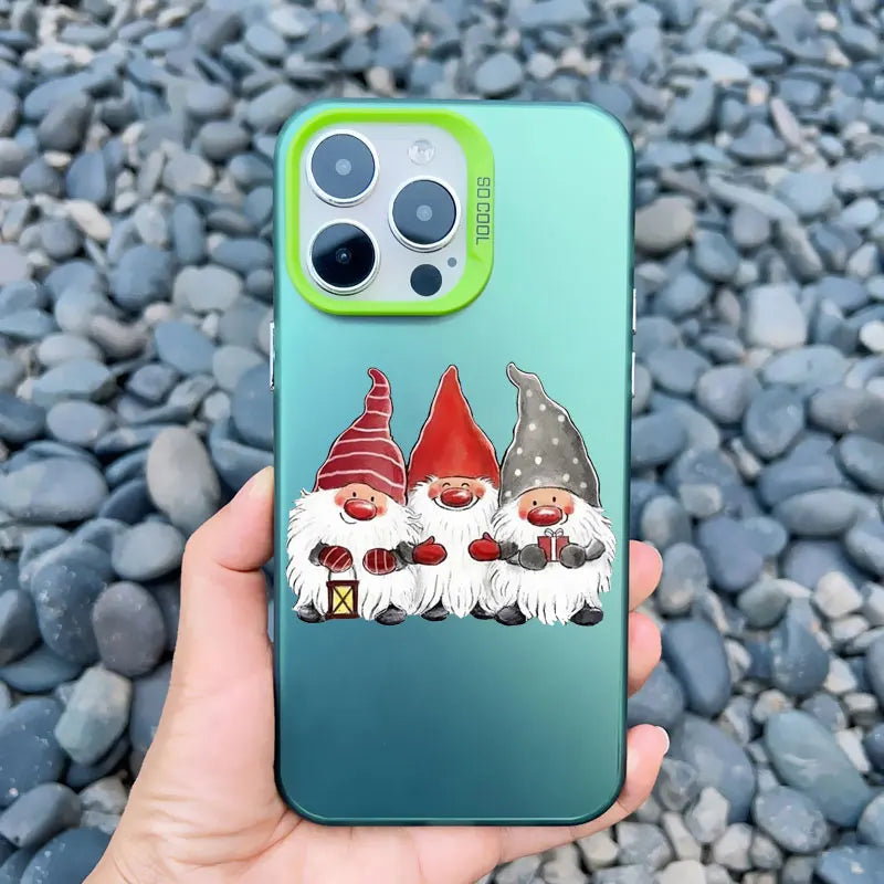 Cute Merry Christmas Santa Claus Phone Case for iPhone 16 15 14 Pro Max 13 12 11 Pro Max Mini 15 14 Plus Shockproof Laser Covers