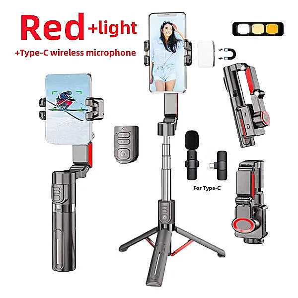 FANGTUOSI AI face tracking Tripod for Smartphone Stabilizer 360 Auto Rotation Follow with Remote Selfie tripod