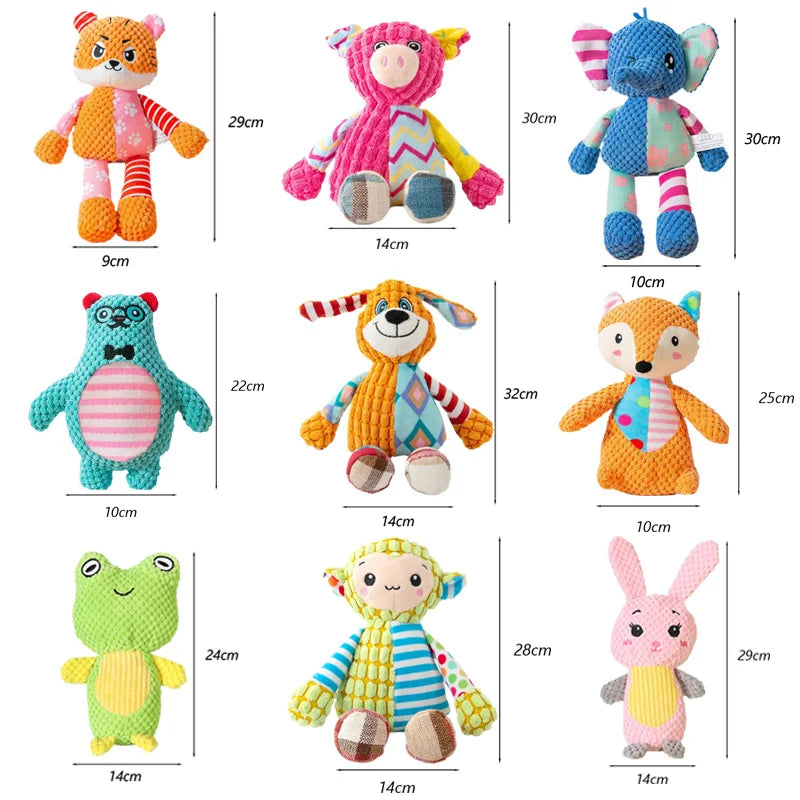 Cute Animals Plush Pet Toys for Small Dogs Squeaky Puppy Dog Chew Toy Clean Teeth mascotas Accessories Stuffed Shih Tzu Products by Quickfindgoods