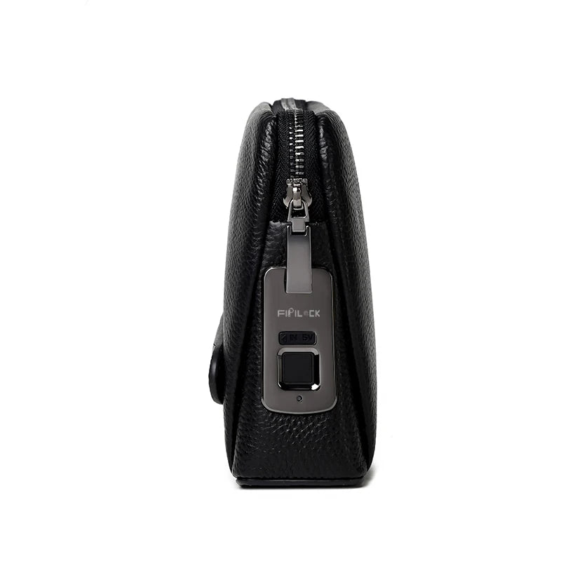 Man`s Fingerprint Lock Handbag Security Wallet by Quickfindgoods