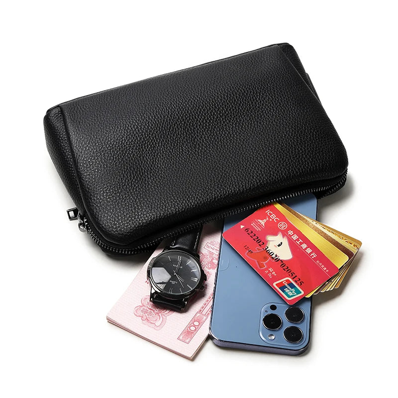Man`s Fingerprint Lock Handbag Security Wallet by Quickfindgoods