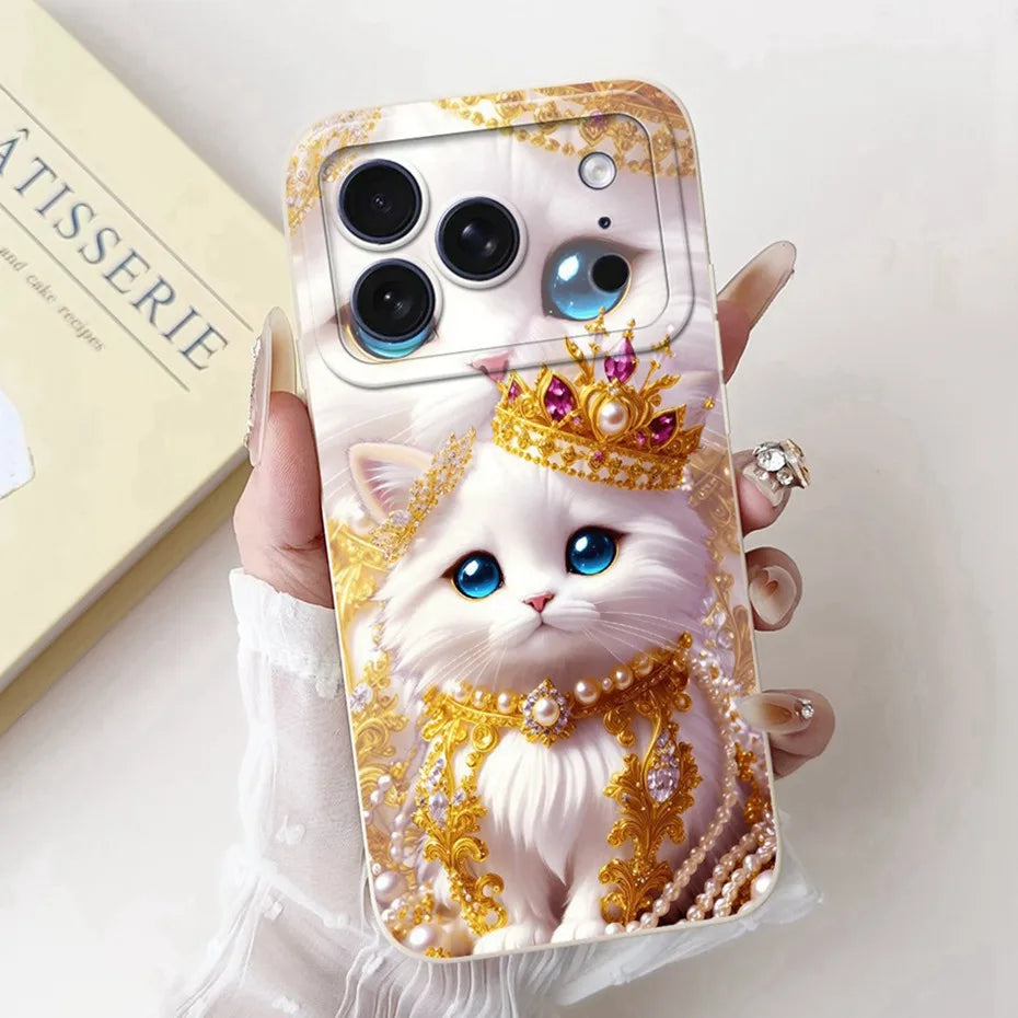 Cute Cartoon Phone Case For iPhone 17 Pro Max 17 Air Soft Silicone Shockproof Cases For iPhone17 17Pro 17Air Covers Bumpers