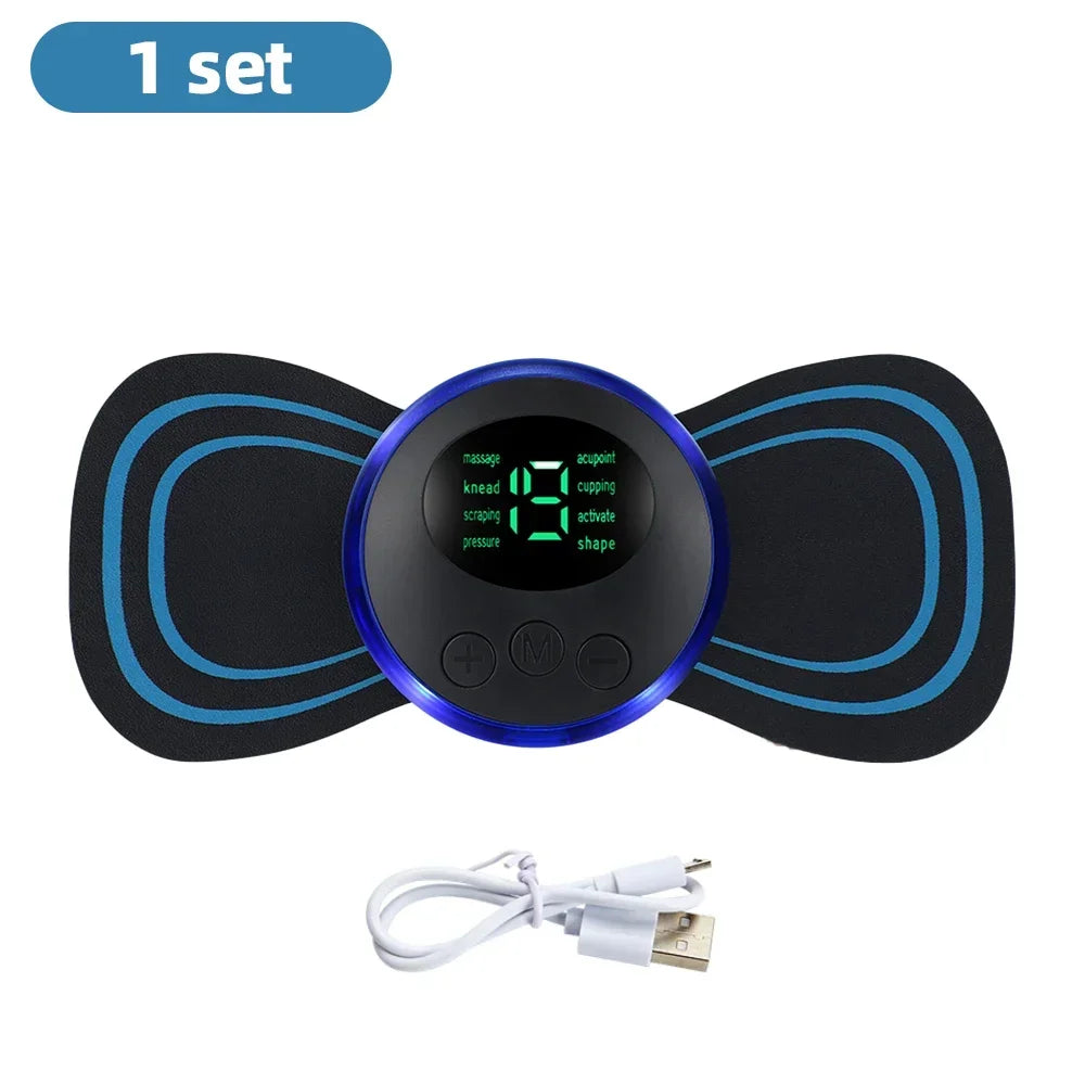 Electric Neck Massager EMS Muscle Massage Stimulator Low Frequency Instrument Back Cervical Calf Patches Pain Joints Mini Device by Quickfindgoods
