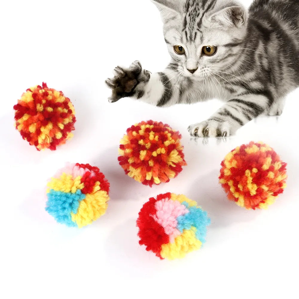 Pet toys, wool balls, colorful, interactive boredom-relieving pet toys, cat products by Quickfindgoods