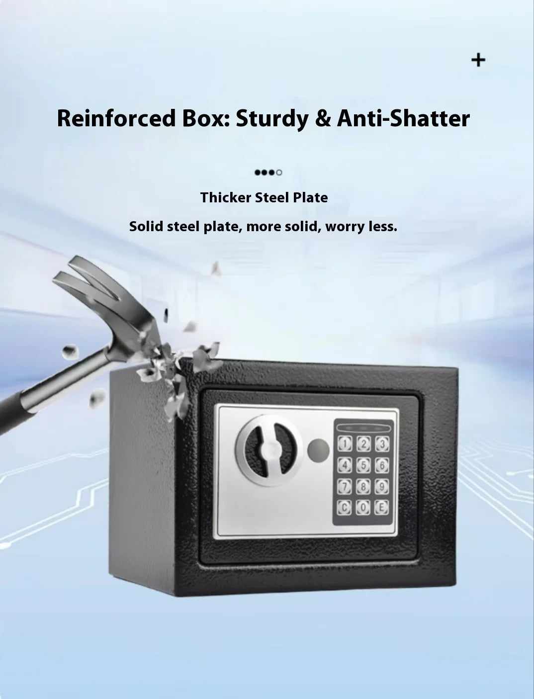 2025 NEW Electronic Digital Keypad Lock Safe Security Box All Steel for Home Office Password and Key Unlock Safe and Compact by Quickfindgoods