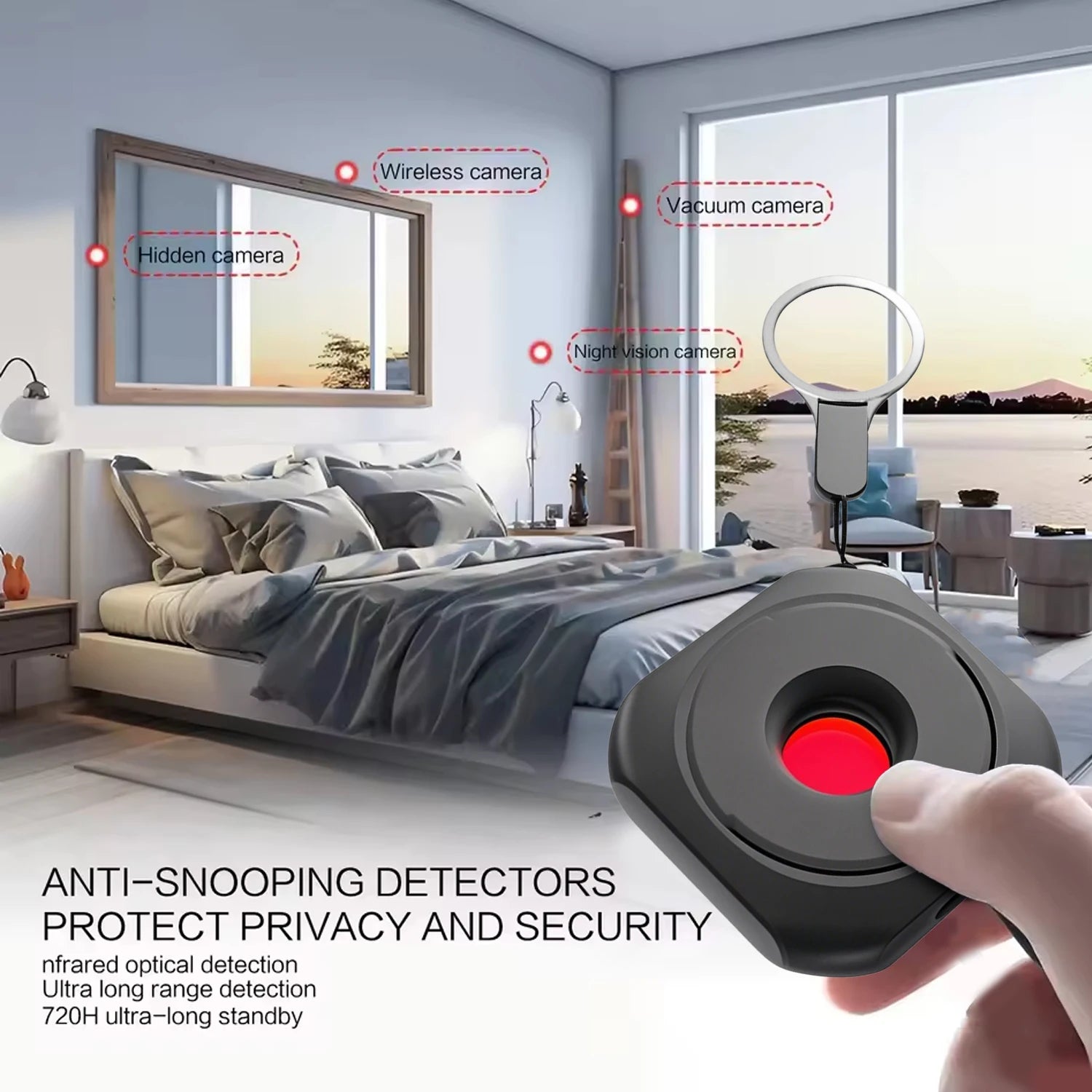 Hidden Camera Detector Mini Spy Camera Finder for Hotel Anti Peeping Device Anti Surveillance Inspection Travel Accessories