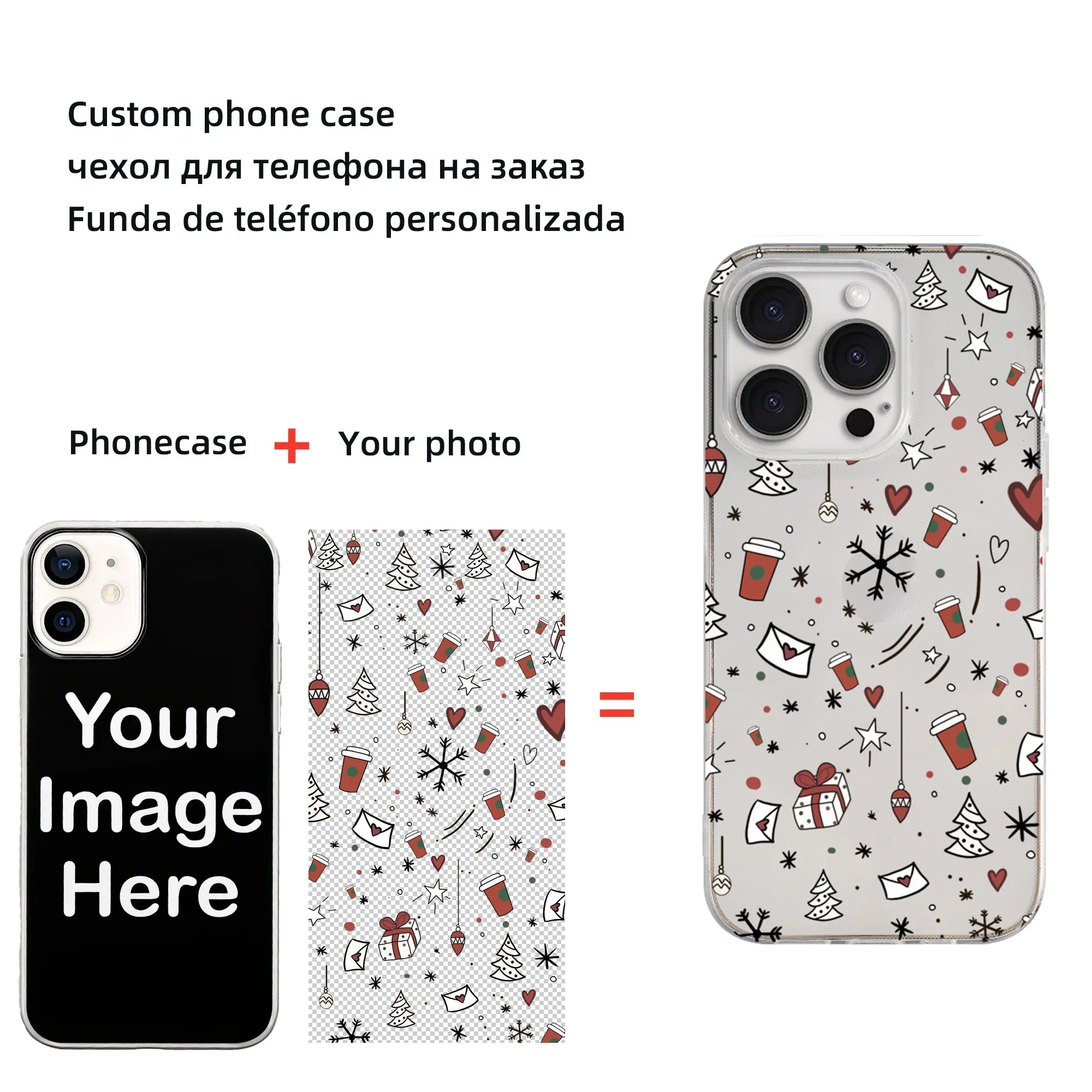 Customized transparent Soft Phone Case for iPhone 17 16 15 14 13 12 Pro Max Plus Soft Cover Personalized Design DIY Photo by Quickfindgoods