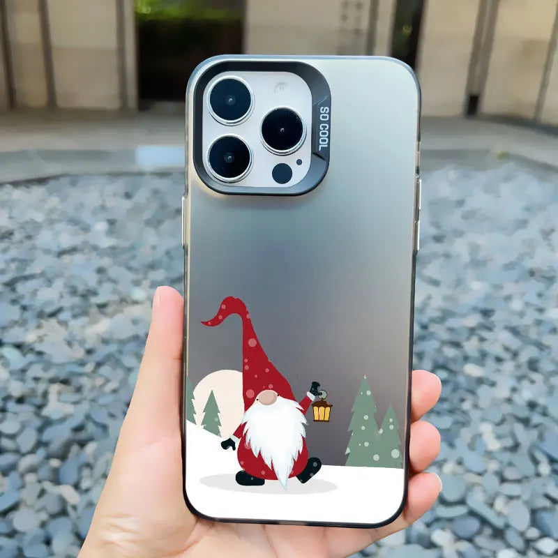 Cute Merry Christmas Santa Claus Phone Case for iPhone 16 15 14 Pro Max 13 12 11 Pro Max Mini 15 14 Plus Shockproof Laser Covers