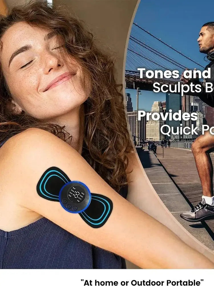 Electric Neck Massager EMS Muscle Massage Stimulator Low Frequency Instrument Back Cervical Calf Patches Pain Joints Mini Device by Quickfindgoods