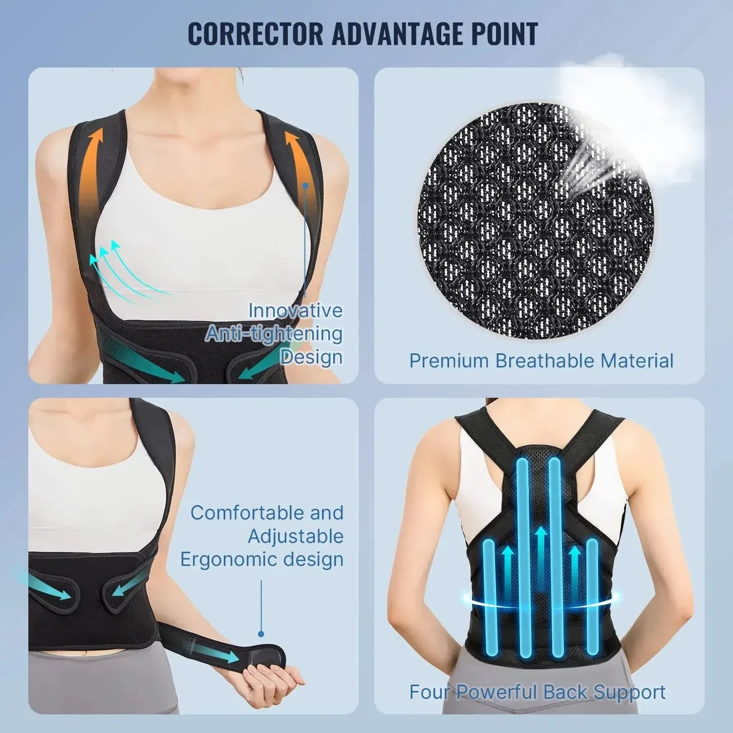 Posture Corrector Back Orthopedic Straps for Men and Women Fully Adjustable Spinal Brace Comfortable Effective Upper Back Brace by Quickfindgoods