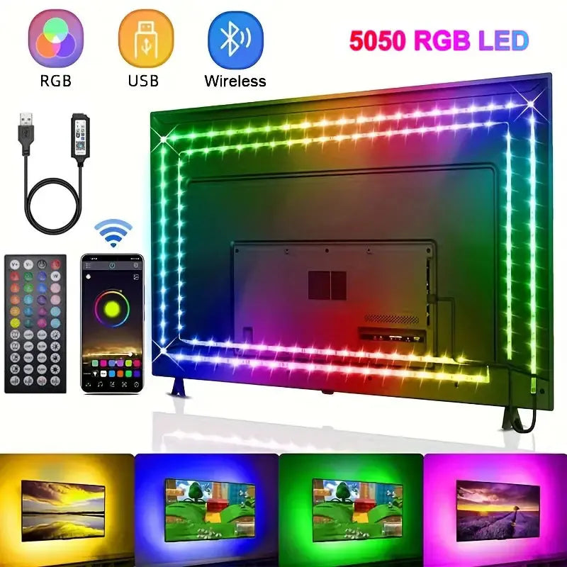Usb Led Strip 5V 5050 Smart Led Light For Wall Room Bluetooth Wifi Alexa 15 20 Meter Rgb Tape Tv Backlight Led Ribbon Band Luces by Quickfindgoods