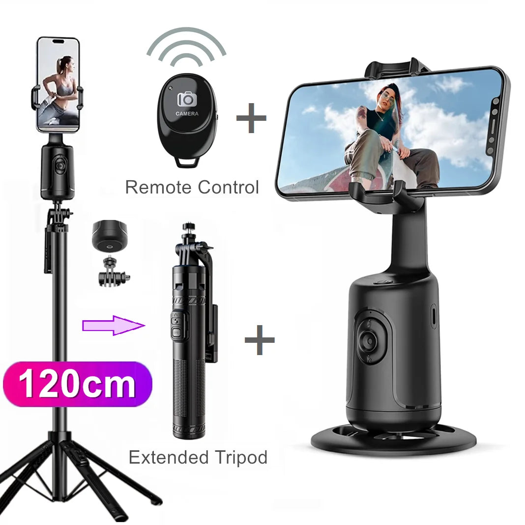 Auto Face Tracking Phone Holder 360° Rotation Motion