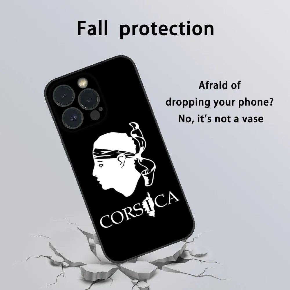 Corse Corsica Phone Case For iPhone 16 15 14 13 Pro Max Plus Mini Frosted Soft Shell Funda Shockproof Cases by Quickfindgoods