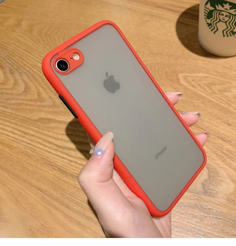 The New Anti-drop 2 in 1 Case For iphone SE 2020 Phone Case for iphone 7 8 SE2 2020 2022 Frosted Fine Pore Skin Protection Cases by Quickfindgoods