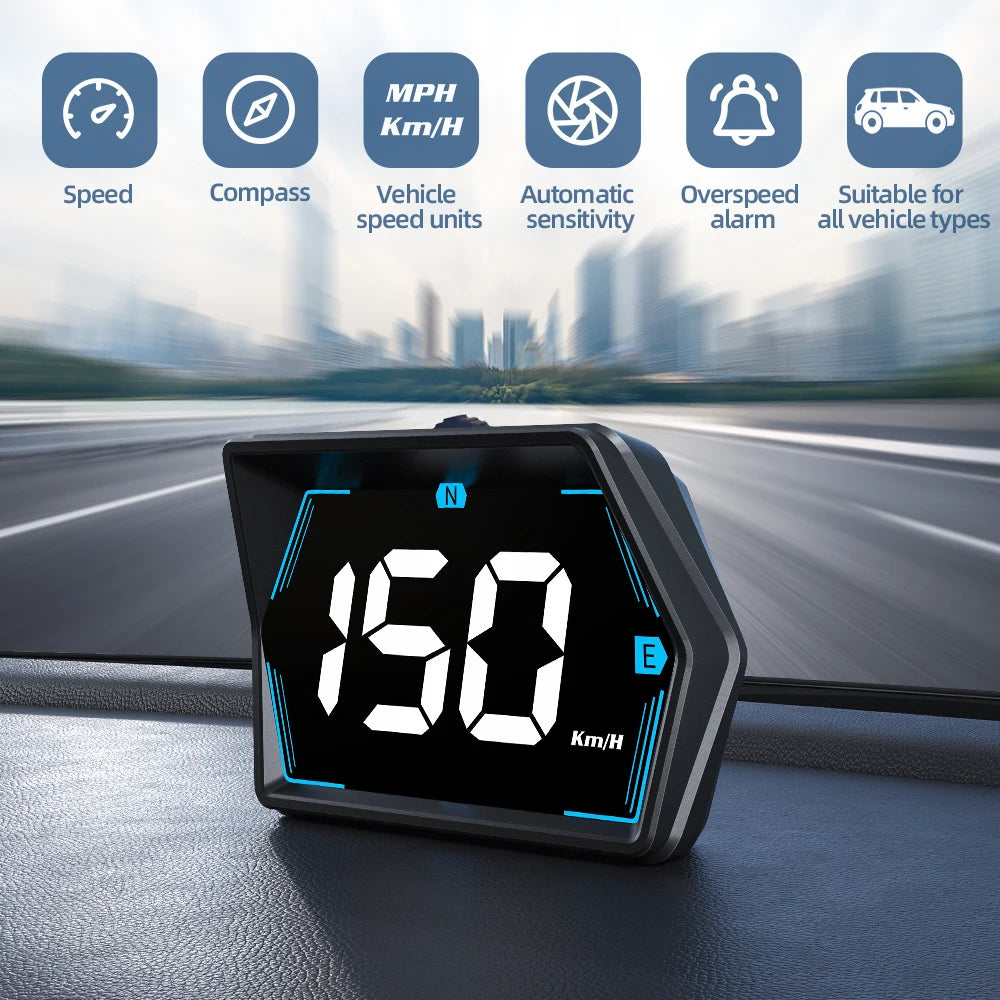 G20 GPS Car Digital Speedometer HUD Head-Up Display Eletronics Speed Alarm Gadgets Inteligentes compass USB Plug For All Cars by Quickfindgoods