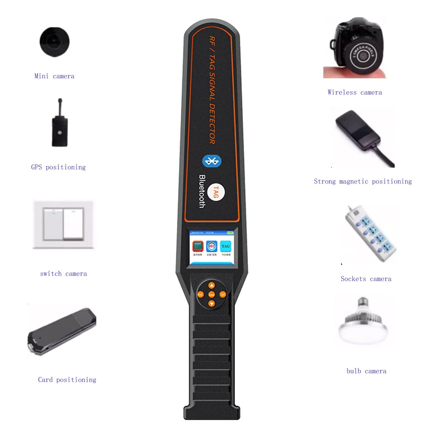 anti spy gadgets DS828 Portable Detector, Track GPS/Wireless Camera/Mobile Signal, Protect Privacy Anywhere by Quickfindgoods