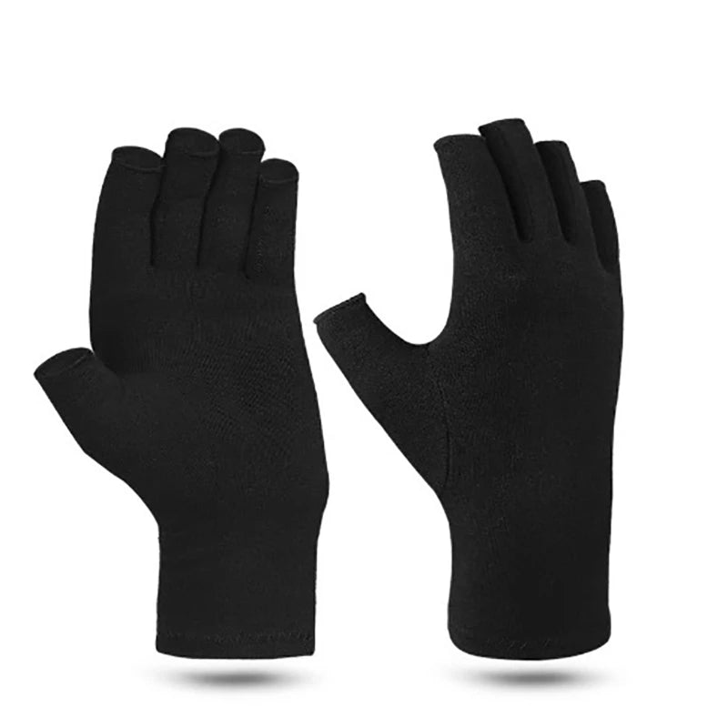 Relieve Hand Discomfort with 1pair Fingerless Compression Gloves by Quickfindgoods
