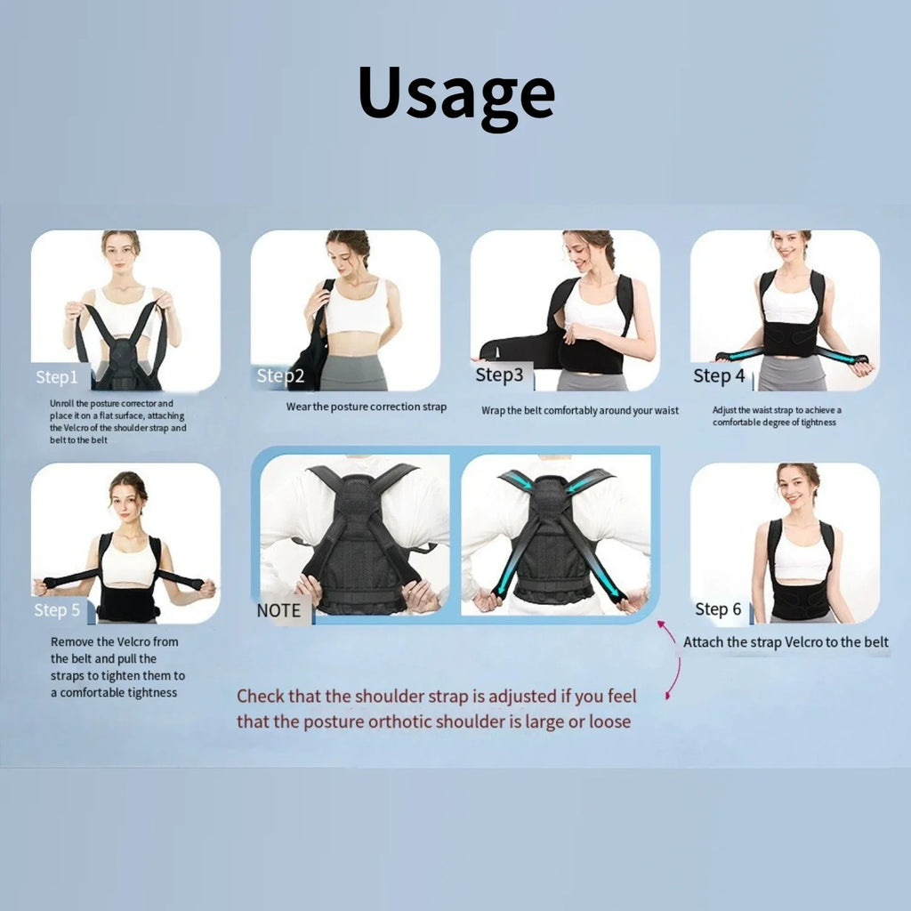 Posture Corrector Back Orthopedic Straps for Men and Women Fully Adjustable Spinal Brace Comfortable Effective Upper Back Brace by Quickfindgoods