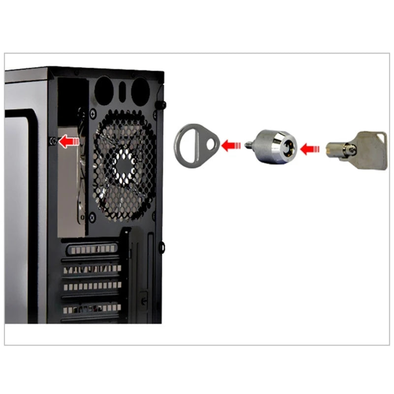 Security Keys Lock Protections Anti-theft Office Desktop Computer PC Hosting Chassis Management Computer Case Lock with Keys Re by Quickfindgoods