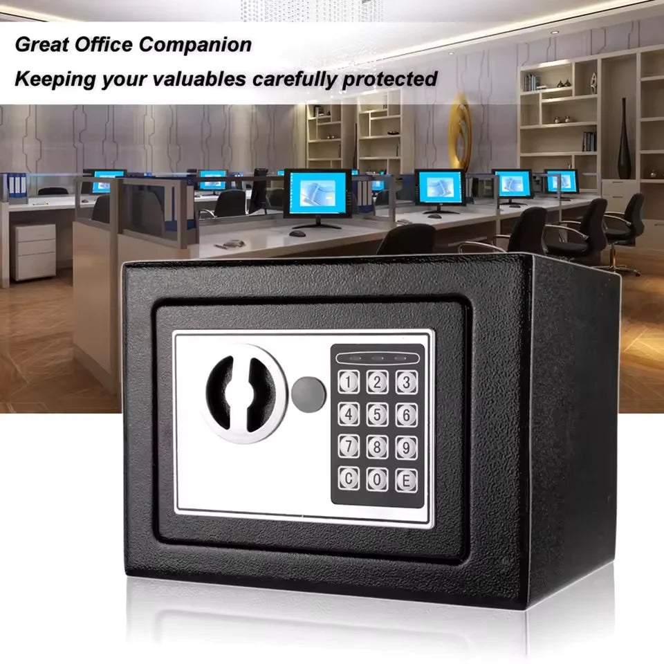 2025 NEW Electronic Digital Keypad Lock Safe Security Box All Steel for Home Office Password and Key Unlock Safe and Compact by Quickfindgoods