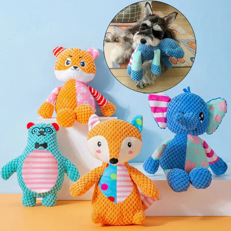 Cute Animals Plush Pet Toys for Small Dogs Squeaky Puppy Dog Chew Toy Clean Teeth mascotas Accessories Stuffed Shih Tzu Products by Quickfindgoods