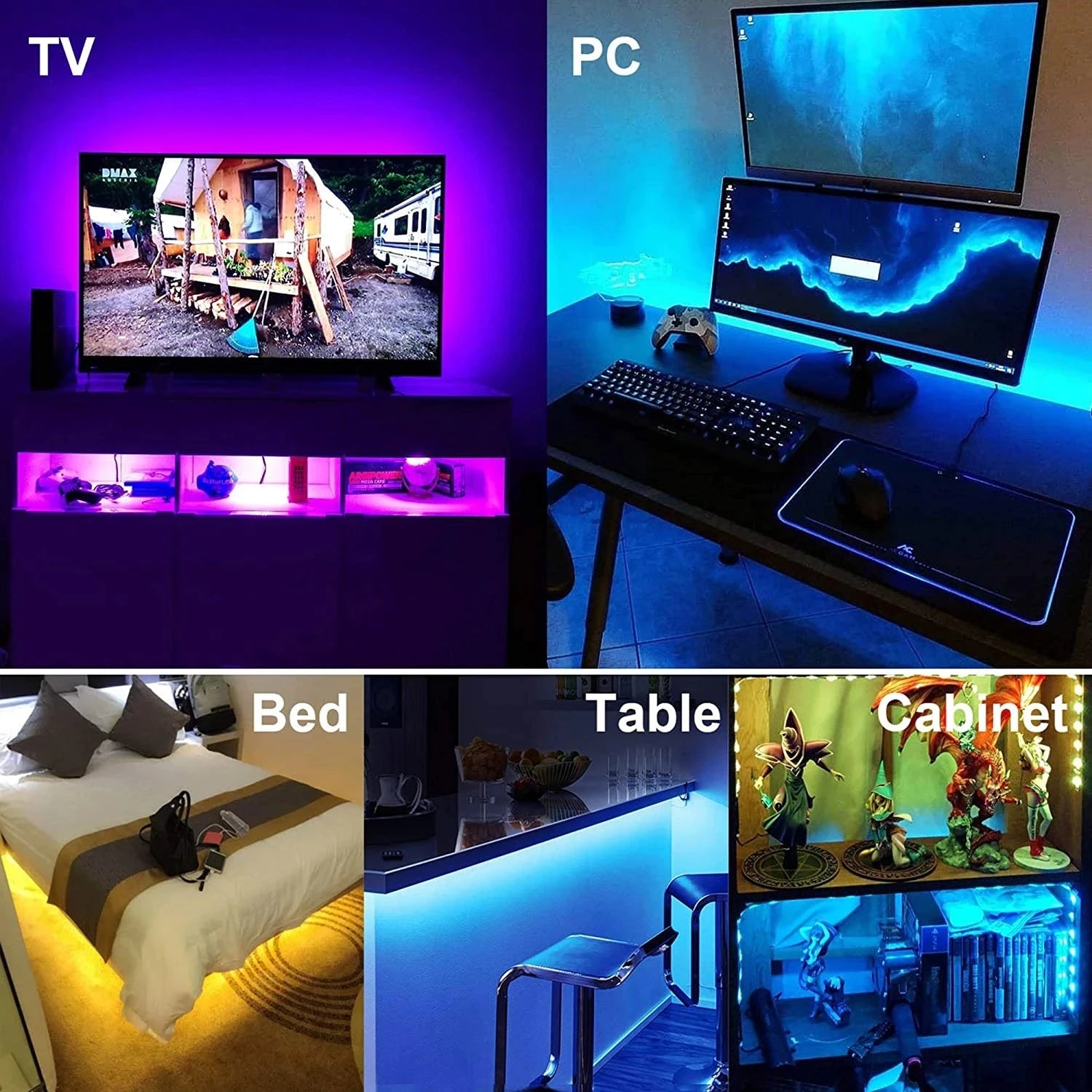 Usb Led Strip 5V 5050 Smart Led Light For Wall Room Bluetooth Wifi Alexa 15 20 Meter Rgb Tape Tv Backlight Led Ribbon Band Luces by Quickfindgoods