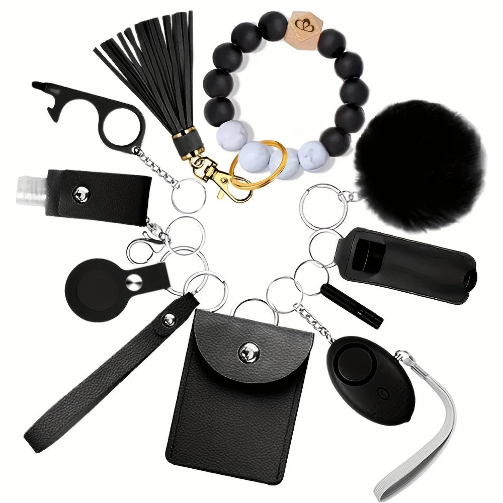 Self Defense Security KeychainSafety Keychain Full Set Set with Personal Alarm Protective Keychain Accessories for Women Girls by Quickfindgoods
