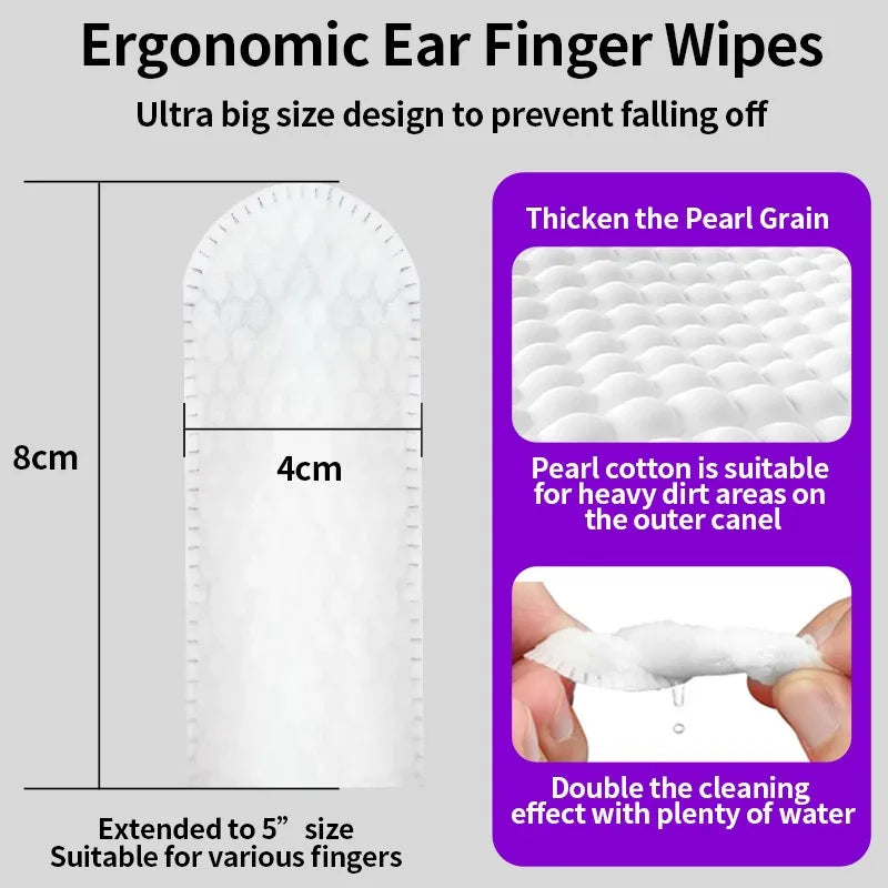 Pet cleaning products Ear cleaning wipes Ear care fingertips Ear mite removal Cat and dog ear cleaning pet products by Quickfindgoods
