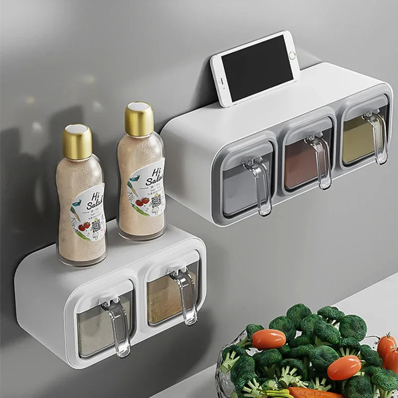 Kitchen Seasoning Box Wall Mounted Organizer Boxes