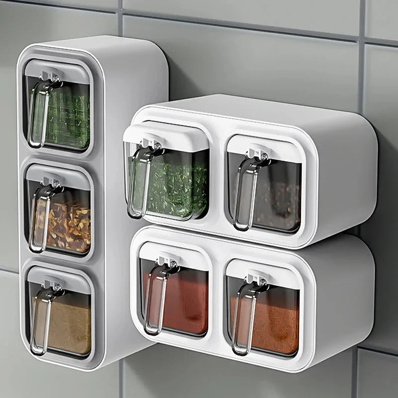 Kitchen Seasoning Box Wall Mounted Organizer Boxes