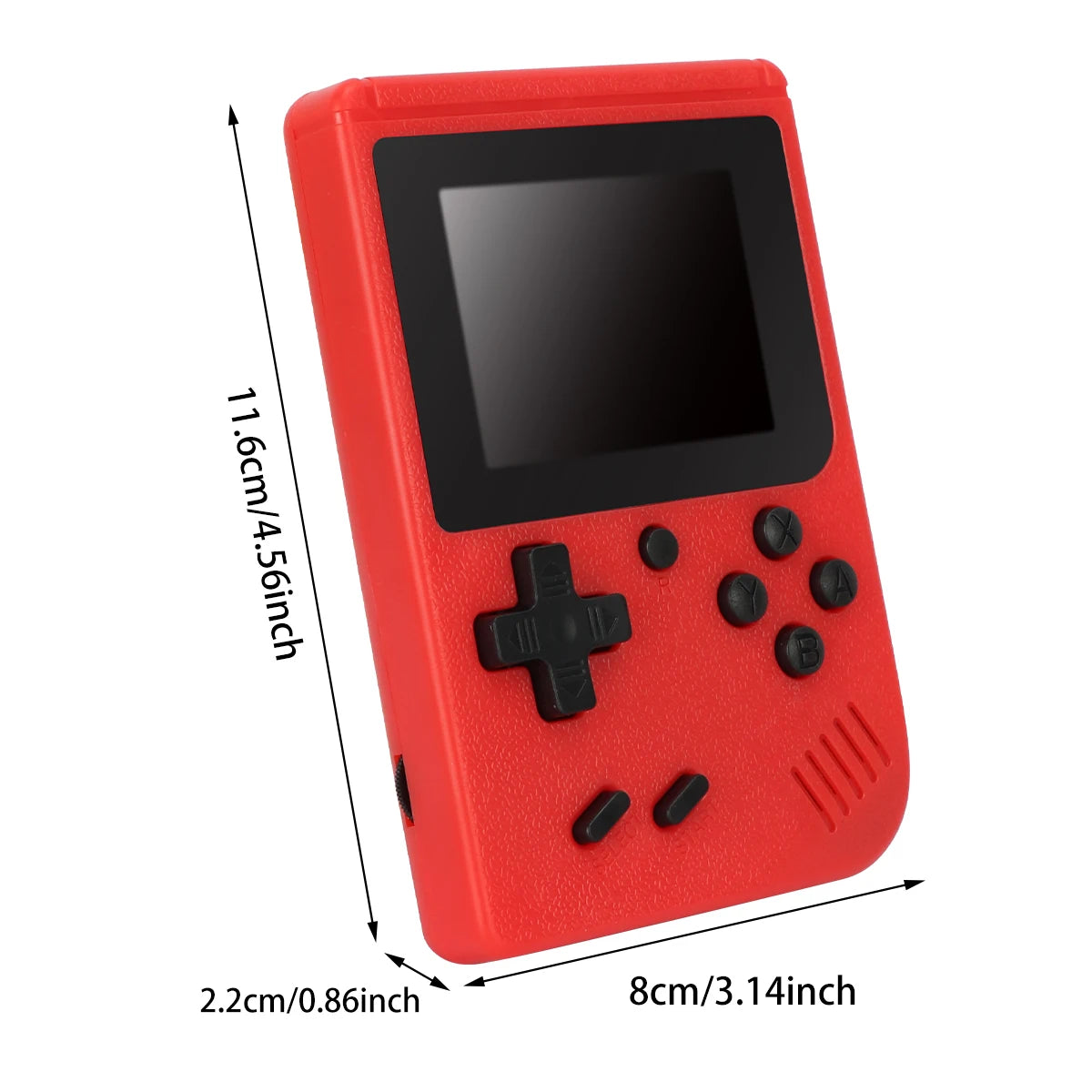 A Red Retro Classic Games Children's Handheld Small Game Console With 400 Game Charging Can Be Connected To The Tv