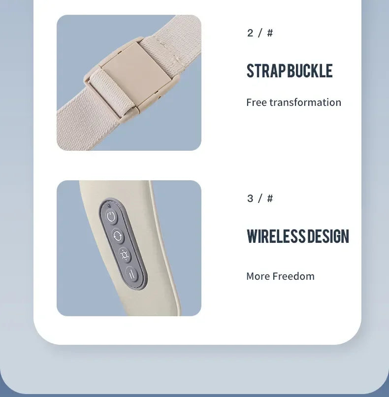 Electric Shoulder Kneading Massage Shawl Automatic Neck Back Massager Wireless Back Muscle Trapezius Relaxing Massage Pillow