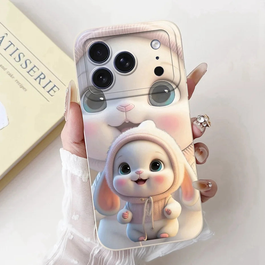 Cute Cartoon Phone Case For iPhone 17 Pro Max 17 Air Soft Silicone Shockproof Cases For iPhone17 17Pro 17Air Covers Bumpers