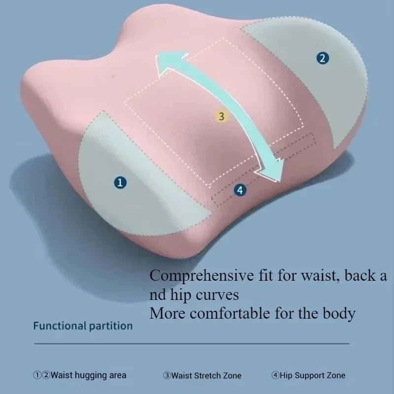 Special Lumbar Support Cushion Sleep Lumbar Pillow Ergonomic Soft Comfortable Memory Cotton Bed Lumbar Protrusion Back Support by Quickfindgoods