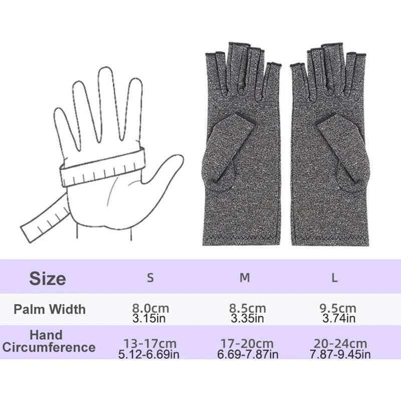 Relieve Hand Discomfort with 1pair Fingerless Compression Gloves by Quickfindgoods