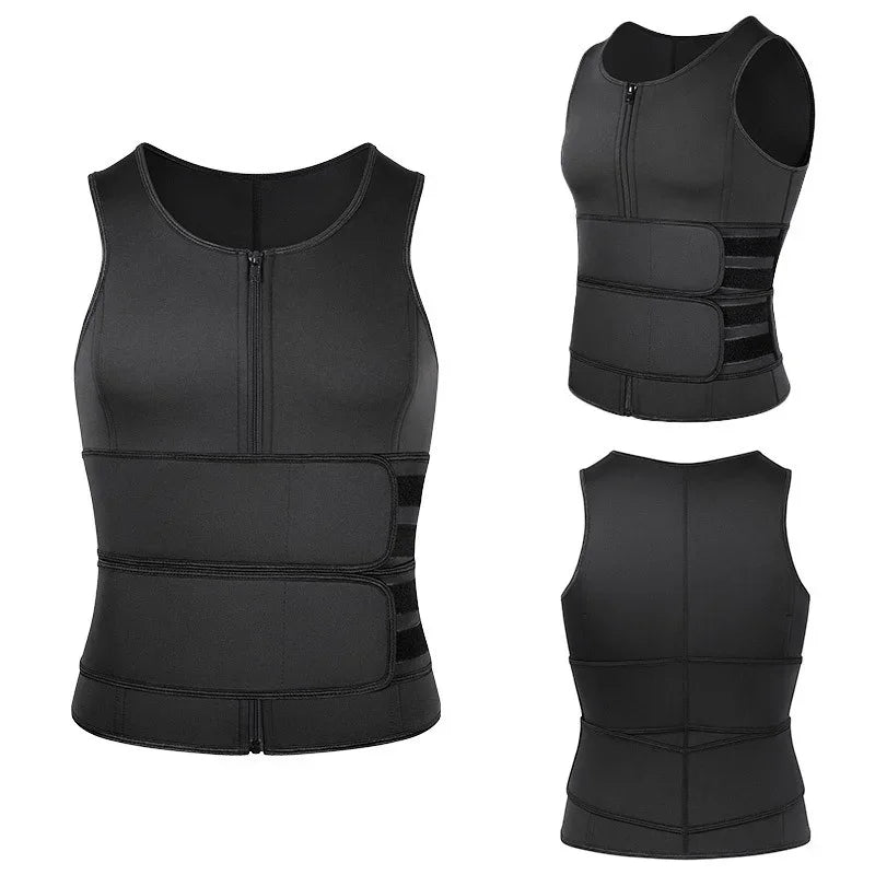 Vensslim Men Body Shaper Waist Trainer Vest Slimming Shirt Sauna Sweat Compression Undershirt Shapewear Fat Burner Workout Tops by Quickfindgoods