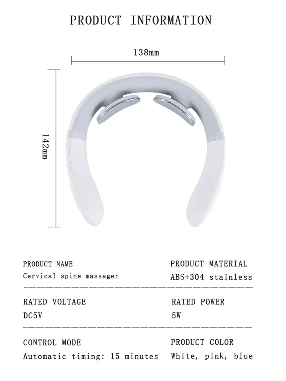 Cervical Massager Protable Cross-border Neck Massager Neck Shoulder Protector Massager Carry Around Mini Cervical Spine Relaxers