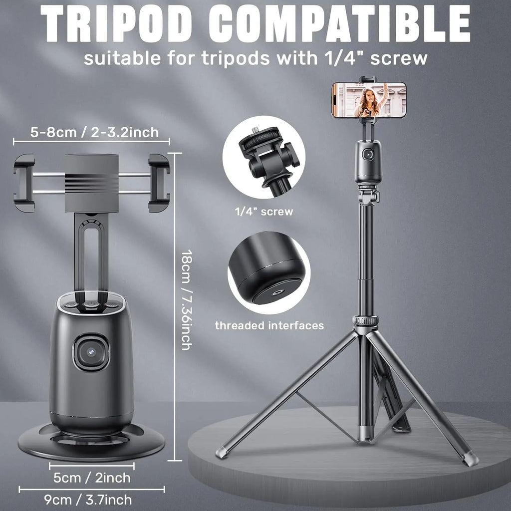 Auto Face Tracking Tripod,360°Rotation Tracking Gesture Control Stand,SmartPhone Camera Stand