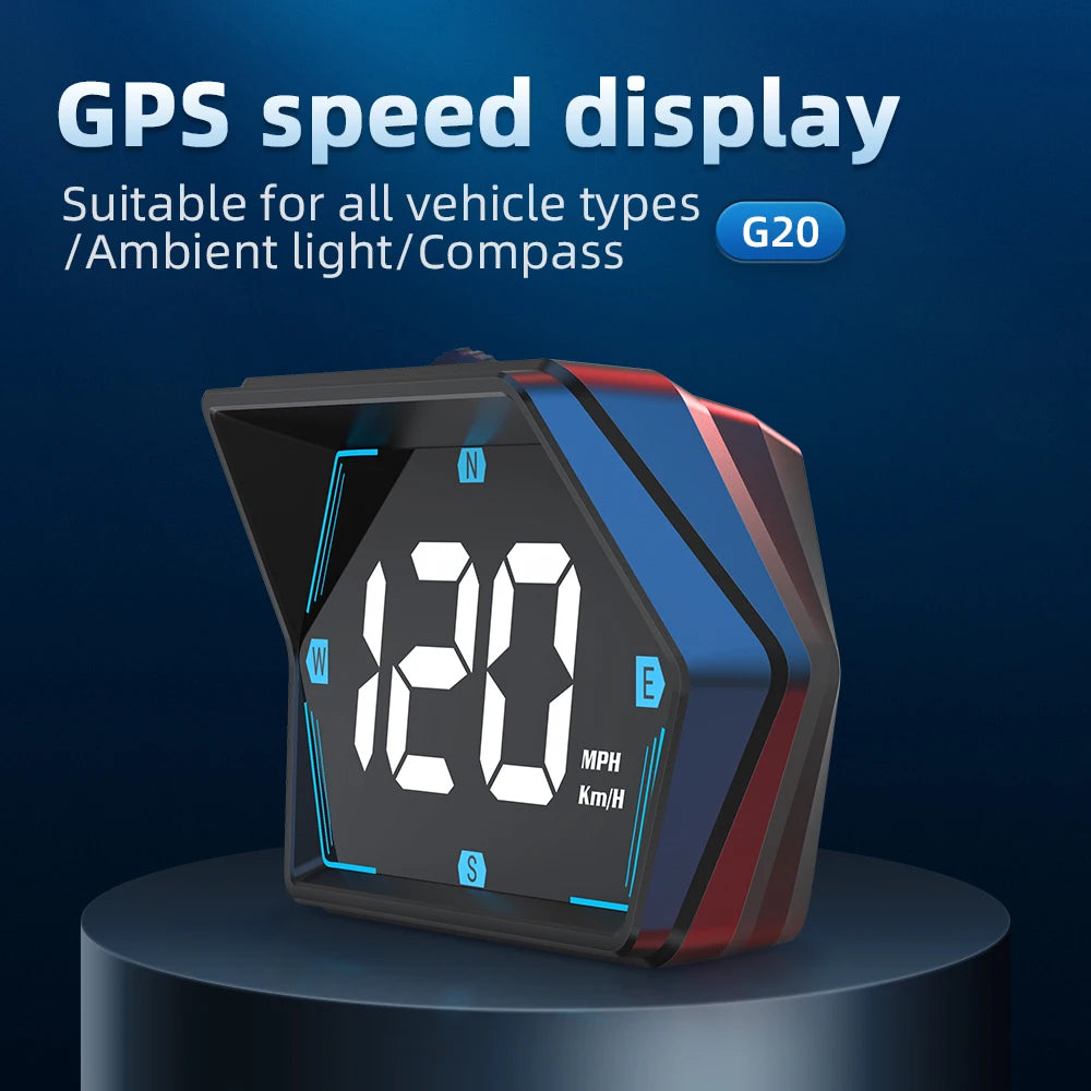 G20 GPS Car Digital Speedometer HUD Head-Up Display Eletronics Speed Alarm Gadgets Inteligentes compass USB Plug For All Cars by Quickfindgoods