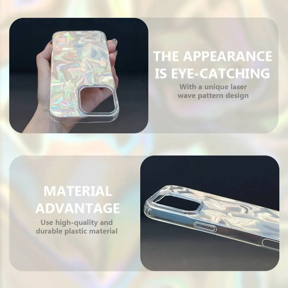 Christmas Snowflake Pattern Phone Case For iPhone 16 15 14 13 12 17 Pro Max Plus Multicolor Matte Silver-Plated Protective