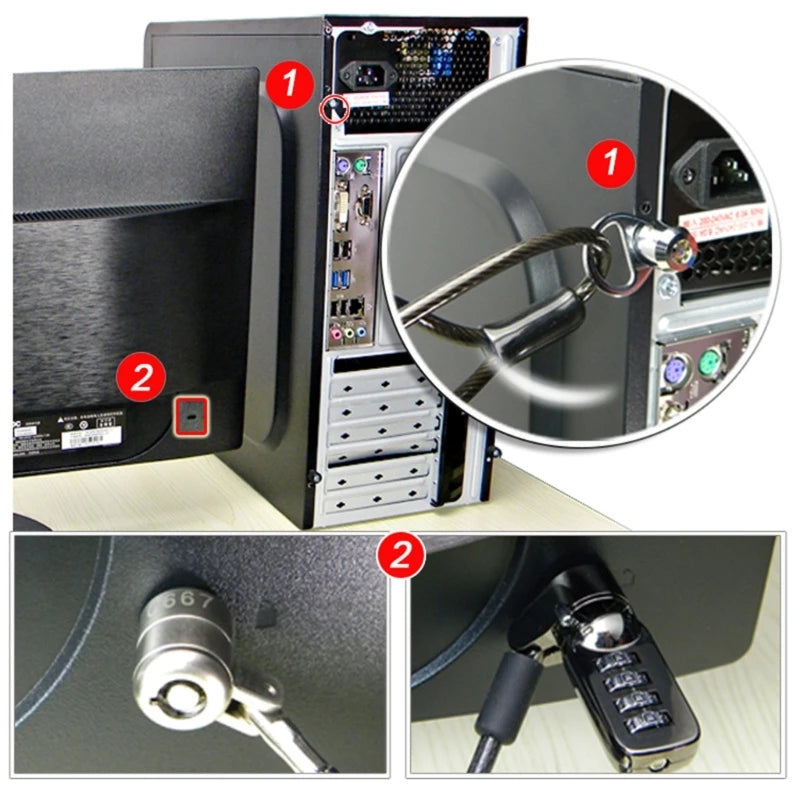Security Keys Lock Protections Anti-theft Office Desktop Computer PC Hosting Chassis Management Computer Case Lock with Keys Re by Quickfindgoods