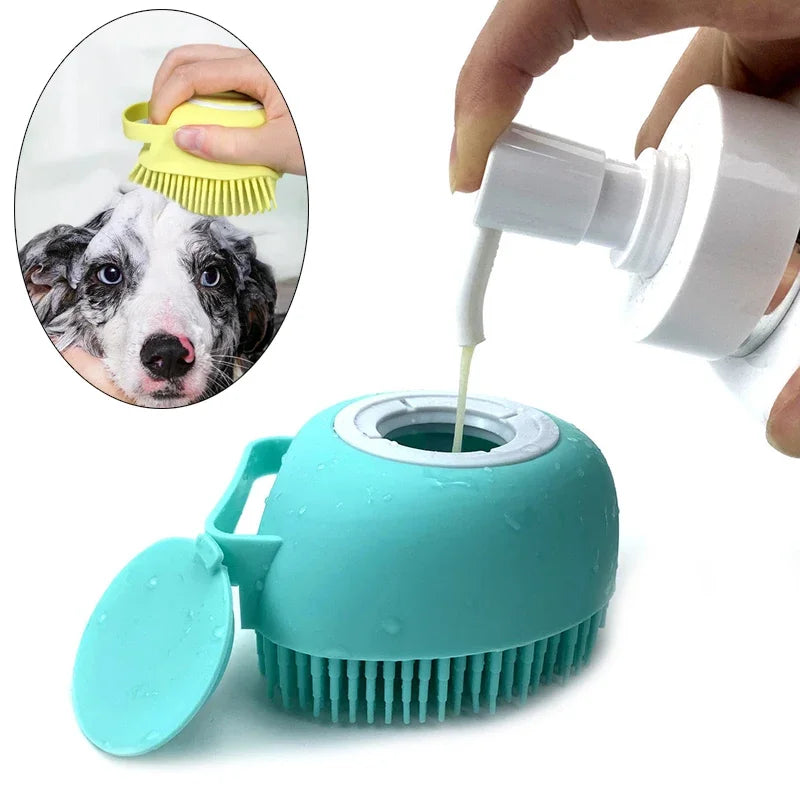 Bathroom Puppy Big Dog Cat Bath Massage Gloves Brush Soft Safety Silicone Pet Accessories for Dogs Cats Tools Mascotas Products by Quickfindgoods