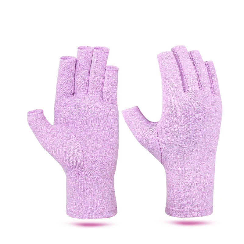 Relieve Hand Discomfort with 1pair Fingerless Compression Gloves by Quickfindgoods