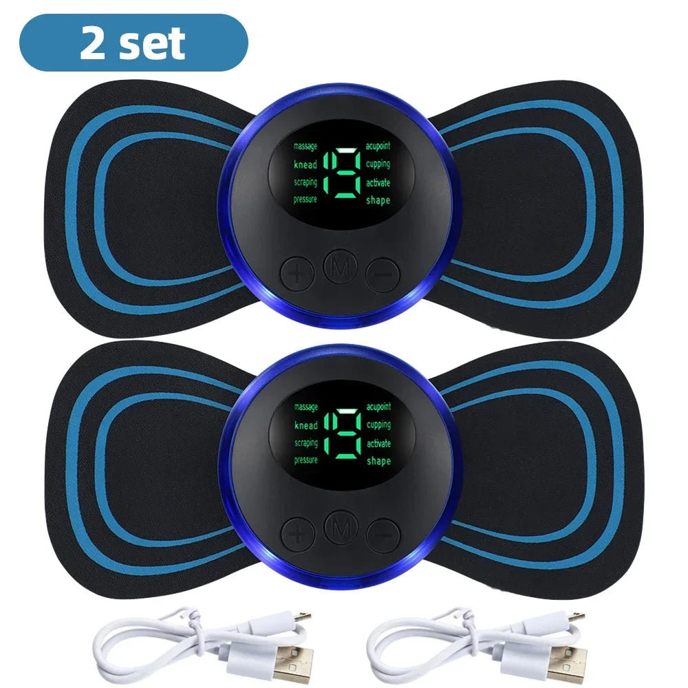 Electric Neck Massager EMS Muscle Massage Stimulator Low Frequency Instrument Back Cervical Calf Patches Pain Joints Mini Device by Quickfindgoods