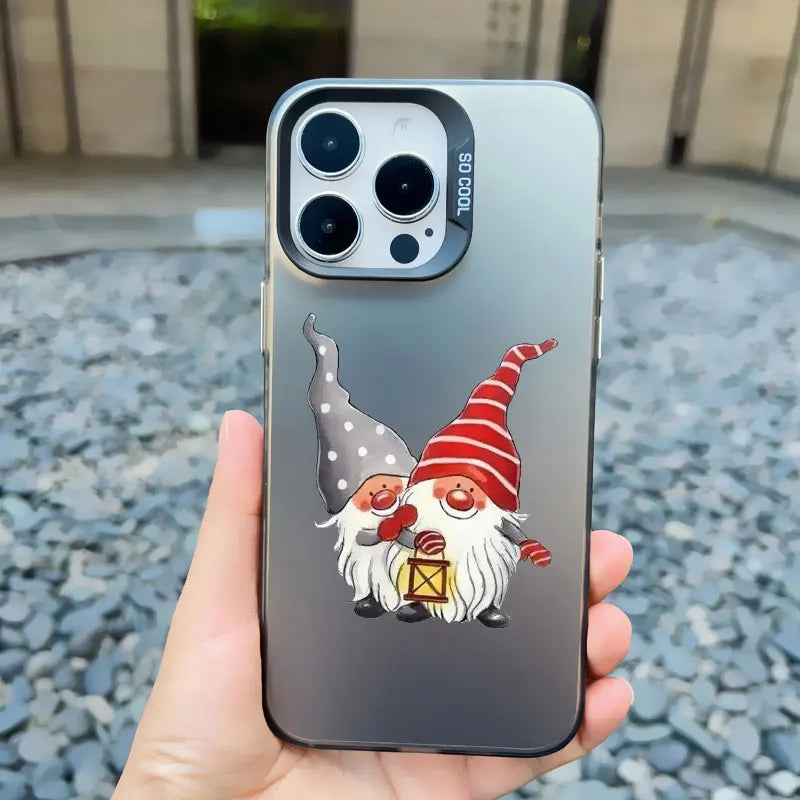 Cute Merry Christmas Santa Claus Phone Case for iPhone 16 15 14 Pro Max 13 12 11 Pro Max Mini 15 14 Plus Shockproof Laser Covers